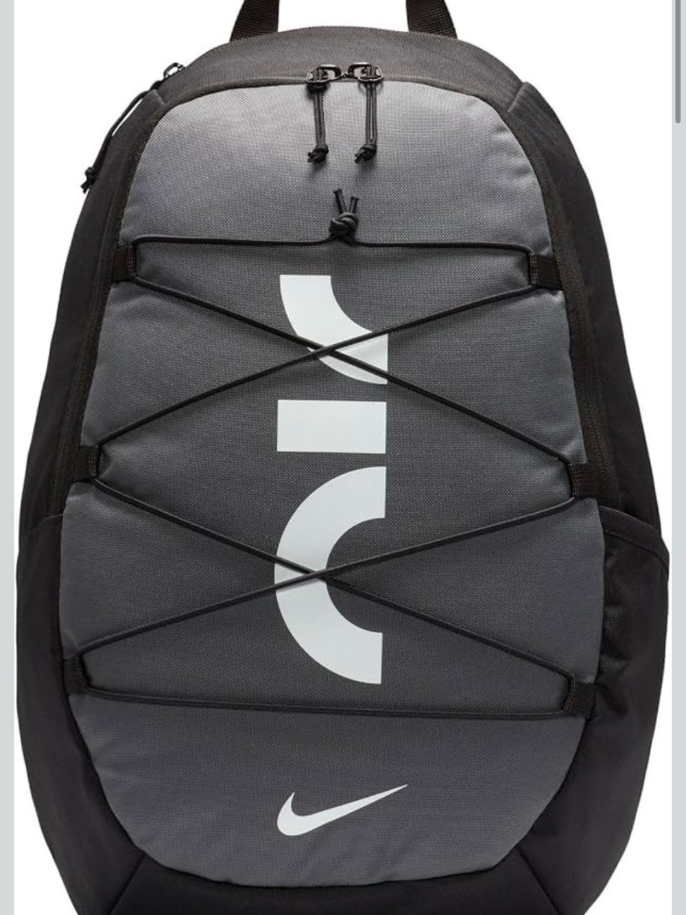 Nike Gray and Black Men’s Bungee Front Backpack
